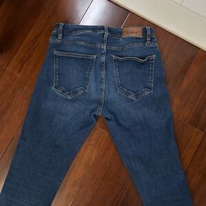 Sezane Dark Blue Straight Leg Women's Jeans